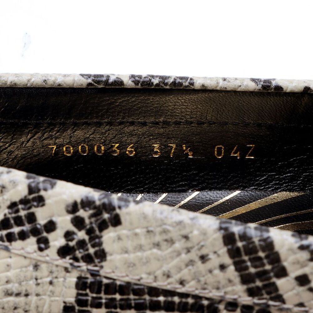 Gucci Python Embossed Logo Loafers - Size 7.5 / 37.5 - Picture 4 of 8